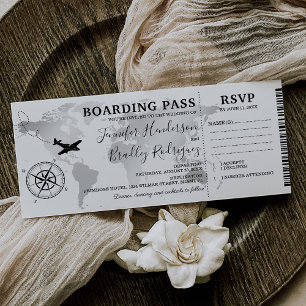 Carte d'embarquement Destination Mariage Carte du