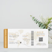 Carte d'embarquement Destination mariage Code QR R (Debout devant)