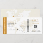 Carte d'embarquement Destination mariage Code QR R (Devant / Derrière)