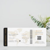 Carte d'embarquement Destination mariage Code QR R (Debout devant)