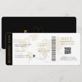 Carte d'embarquement Destination mariage Code QR R (Devant / Derrière)