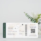 Carte d'embarquement Destination Mariage Code QR R (Debout devant)