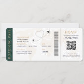 Carte d'embarquement Destination Mariage Code QR R (Devant)