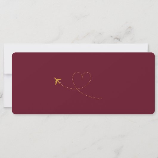 Carte d'embarquement Destination mariage Code QR R (Dos)