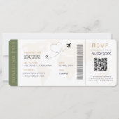 Carte d'embarquement Destination Mariage Code QR R (Devant)