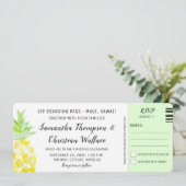 Carte d'embarquement Destination Mariage RSVP bill (Debout devant)