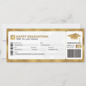 Carte d'embarquement dorée Voyage Cadeau Billets d (Devant)