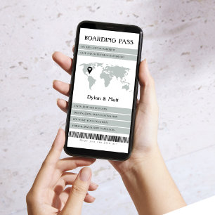 Carte d'embarquement électronique de la page de ma