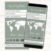 Carte d'embarquement électronique Destination Sage