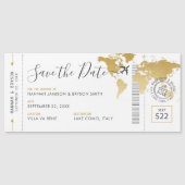 Carte d'embarquement Enregistrer la date Gold (Devant)