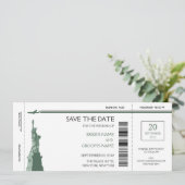 Carte d'embarquement Enregistrer la date Invitatio (Debout devant)