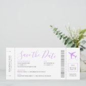 Carte d'embarquement Enregistrer la date Invitatio (Debout devant)