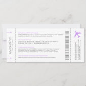 Carte d'embarquement Enregistrer la date Invitatio (Dos)