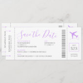 Carte d'embarquement Enregistrer la date Invitatio (Devant / Derrière)