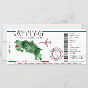 Carte d'embarquement Enregistrez la date