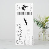 Carte d'embarquement - Enregistrez la date (Debout devant)