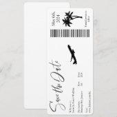 Carte d'embarquement - Enregistrez la date (Devant / Derrière)