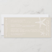 Carte d'embarquement étoile de mer bronzée et blan (Dos)