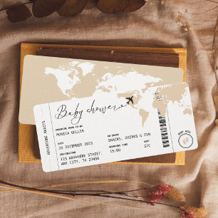 Carte d'embarquement Fête de Bébé Mixte