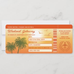 Carte d'embarquement fictive pour un voyage d'anni