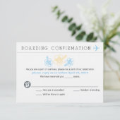 Carte d'embarquement Fleur Hibiscus RSVP (Debout devant)