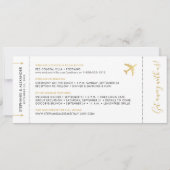 Carte d'embarquement Gold Destination Wedding (Dos)