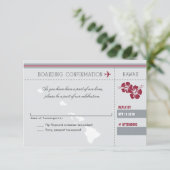 Carte d'embarquement gris rouge RSVP à HAWAII (Debout devant)
