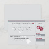 Carte d'embarquement gris rouge RSVP à HAWAII (Devant / Derrière)