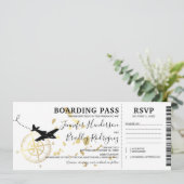 Carte d'embarquement Invitation de mariage aux île (Debout devant)