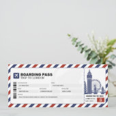 Carte d'embarquement Londres Voyage Déplacement Av (Debout devant)