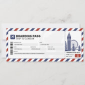 Carte d'embarquement Londres Voyage Déplacement Pl (Devant)