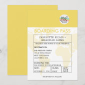 Carte d'embarquement mariage (Devant / Derrière)