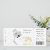 Carte d'embarquement Mariage Destination Thaïlande (Debout devant)
