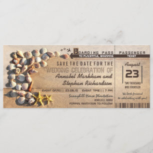 carte d'embarquement mariage plage enregistrer la