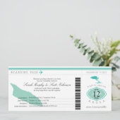 Carte d'embarquement mariage pour Aruba (Debout devant)
