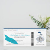 Carte d'embarquement mariage pour Aruba (Debout devant)