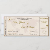 Carte d'embarquement Mariage VIP Airline Ticket Be (Devant)
