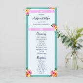 Carte d'embarquement Menu de mariage de destinatio (Debout devant)