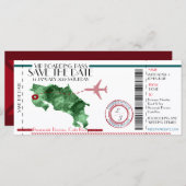 Carte d'embarquement modifiable Enregistrer la dat (Devant / Derrière)