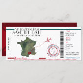 Carte d'embarquement modifiable Enregistrer la dat (Devant / Derrière)