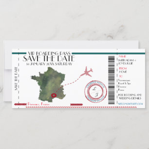 Carte d'embarquement modifiable Enregistrer la dat