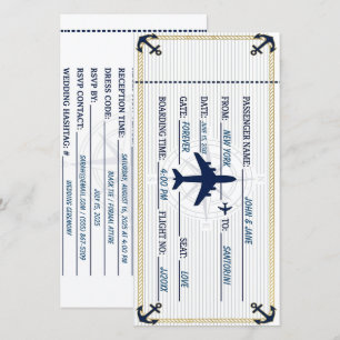 Carte d'embarquement nautique bleu et blanc côtier