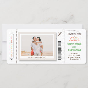 Carte d'embarquement Photo Enregistrer la date arr
