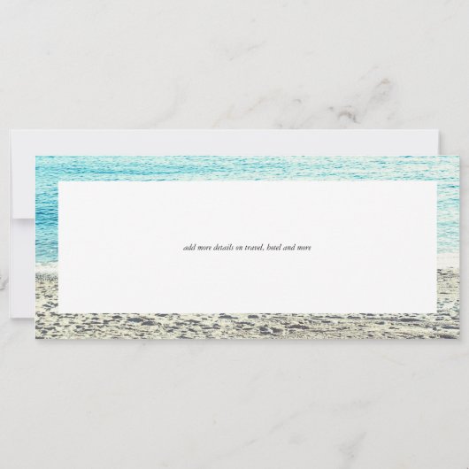 Carte d'embarquement plan de plage de script moder (Dos)