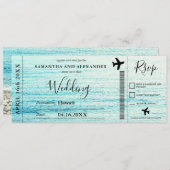 Carte d'embarquement plan de plage de script moder (Devant / Derrière)