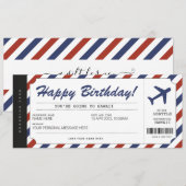 Carte d'embarquement pour anniversaire surprise Ca (Devant / Derrière)