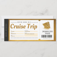 Carte d'embarquement pour croisière Billet de vaca