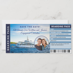 Carte d'embarquement pour invitation à une soirée