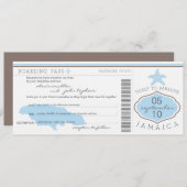 Carte d'embarquement pour la Jamaïque Faire-part d (Devant / Derrière)