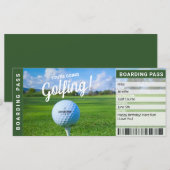 Carte d'embarquement pour le certificat cadeau de (Devant / Derrière)